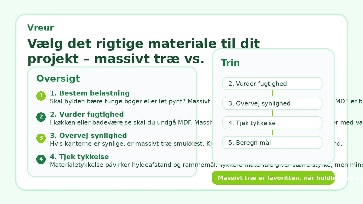 Vælg det rigtige materiale til dit projekt – massivt træ vs. pladematerialer